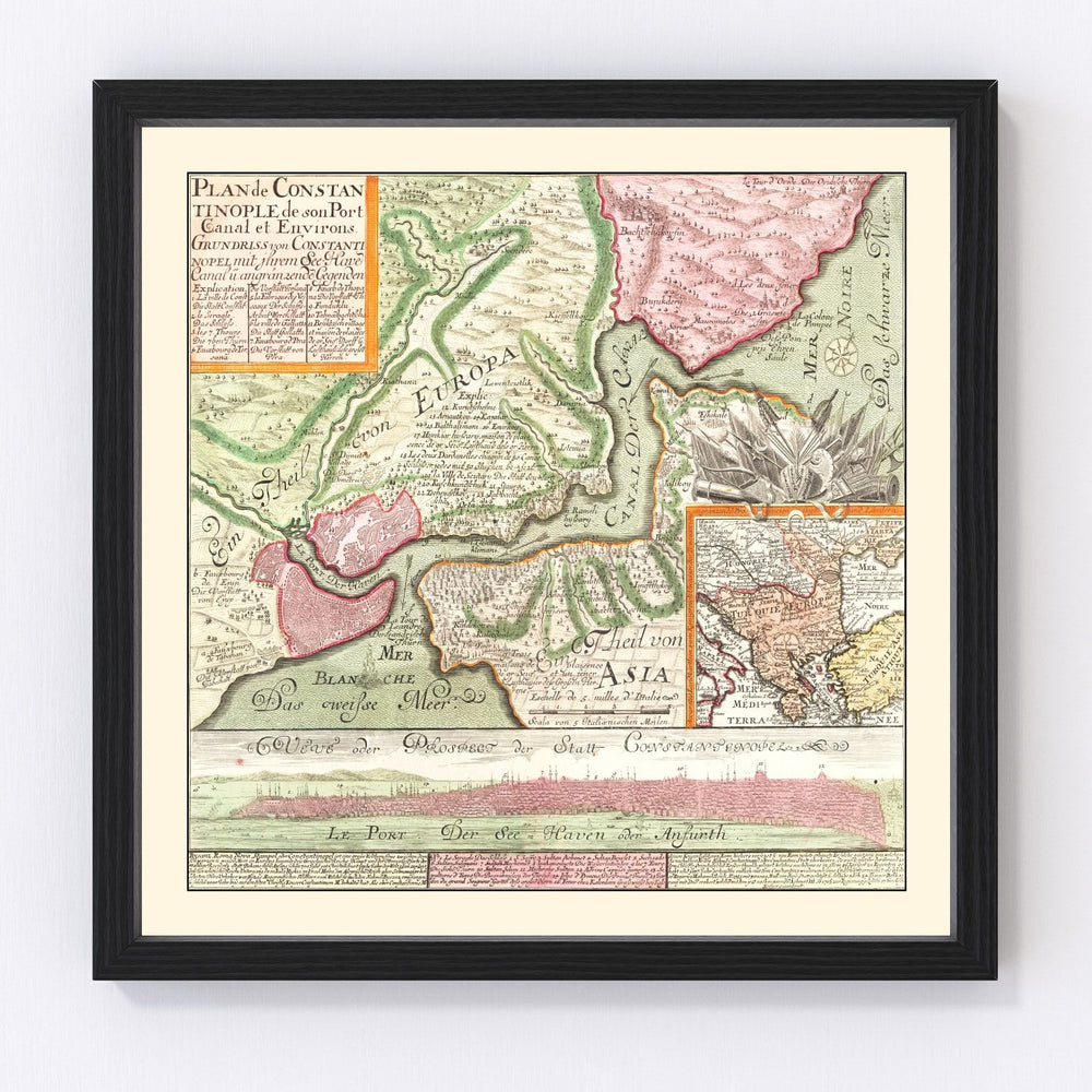 Istanbul Vintage Map 1740