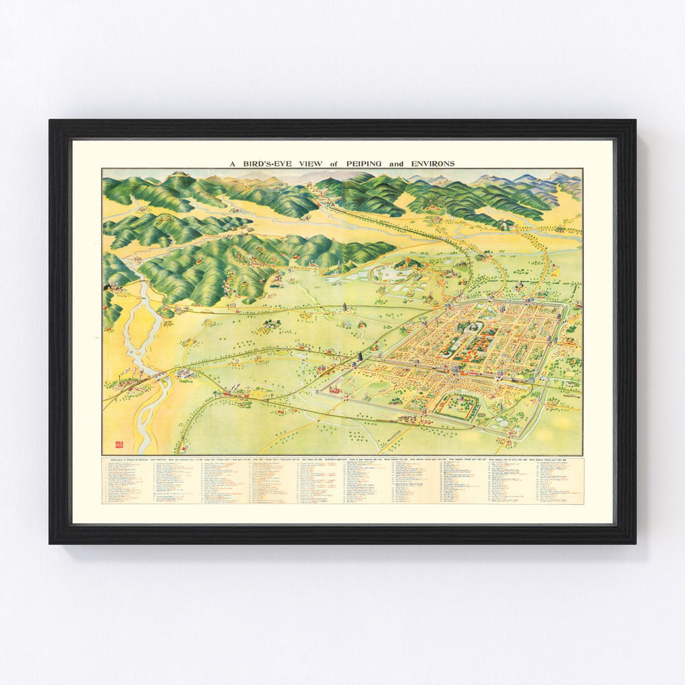 Beijing Vintage Map 1936