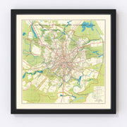 Moscow Vintage Map 1935