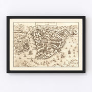 Constantinople Vintage Map 1572