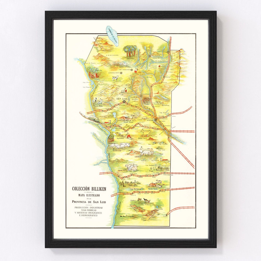 San Luis Vintage Map 1933