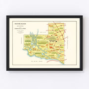 La Pampa Vintage Map 1933