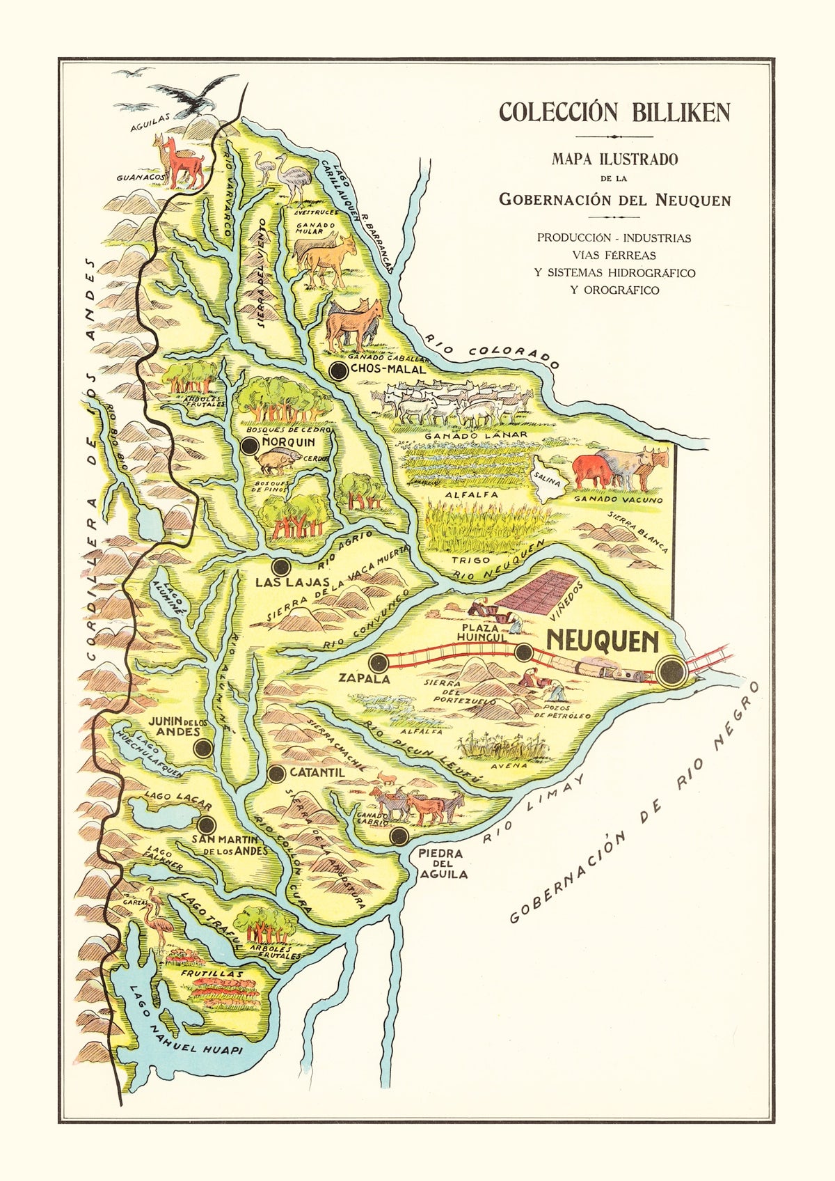 Preview of Vintage Map of Neuquen, 1933