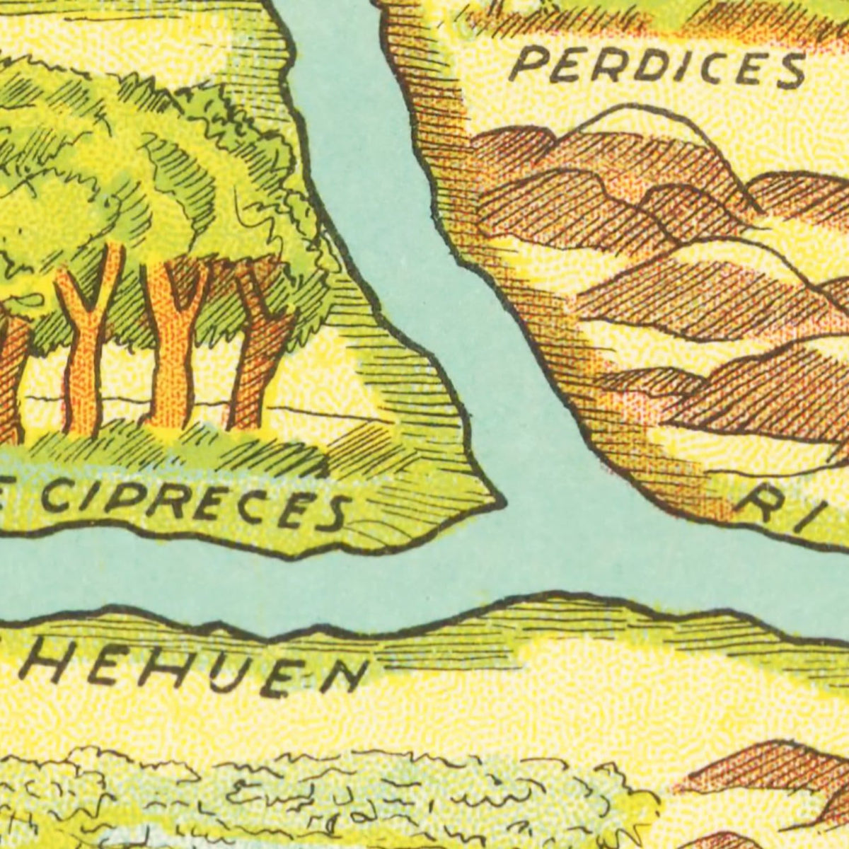 Restored historic details from the 1933 region map of County