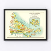 Tierra del Fuego Vintage Map 1933