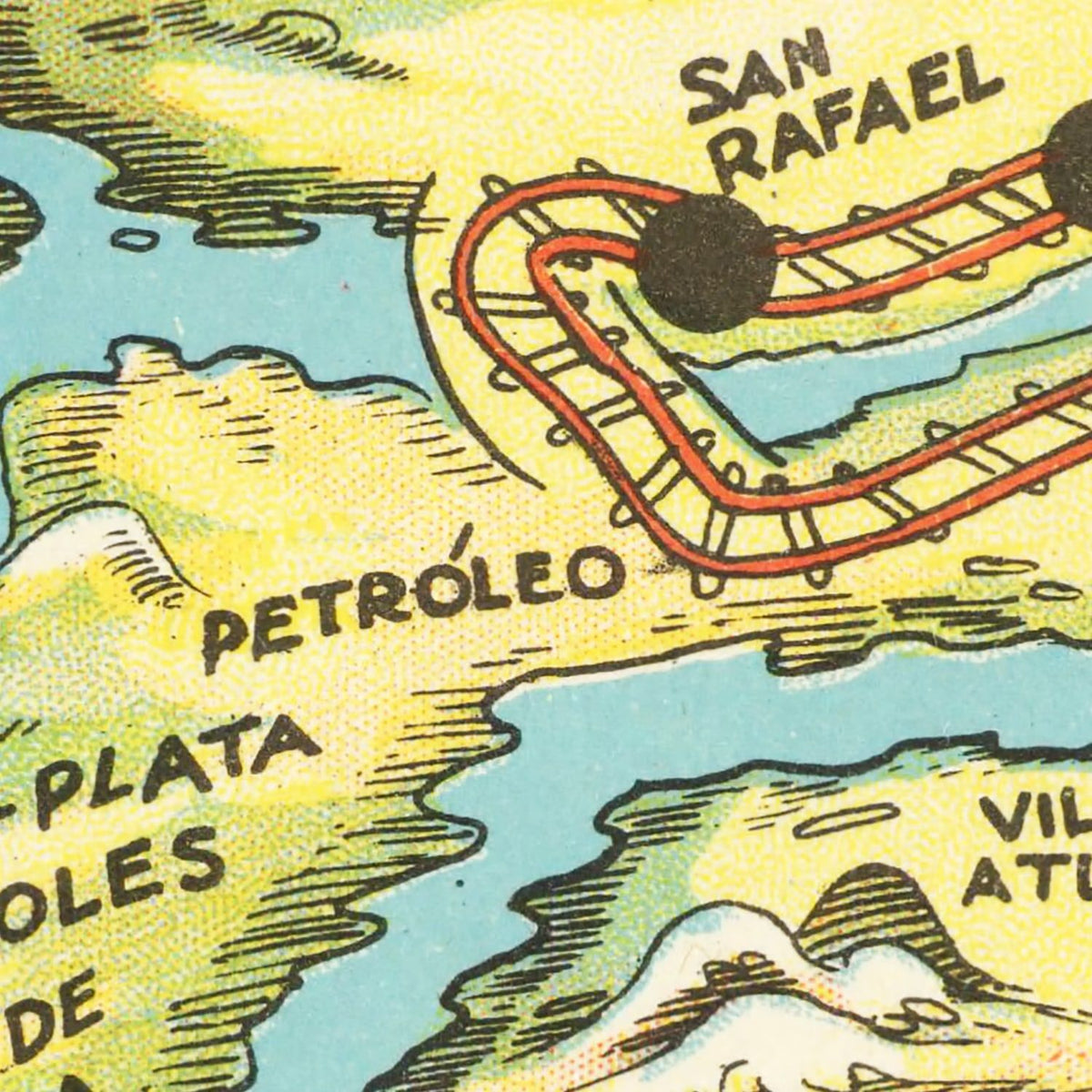 Restored historic details from the 1933 region map of County