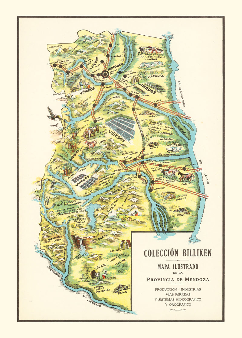 Size comparison using Vintage Map of Mendoza, 1933