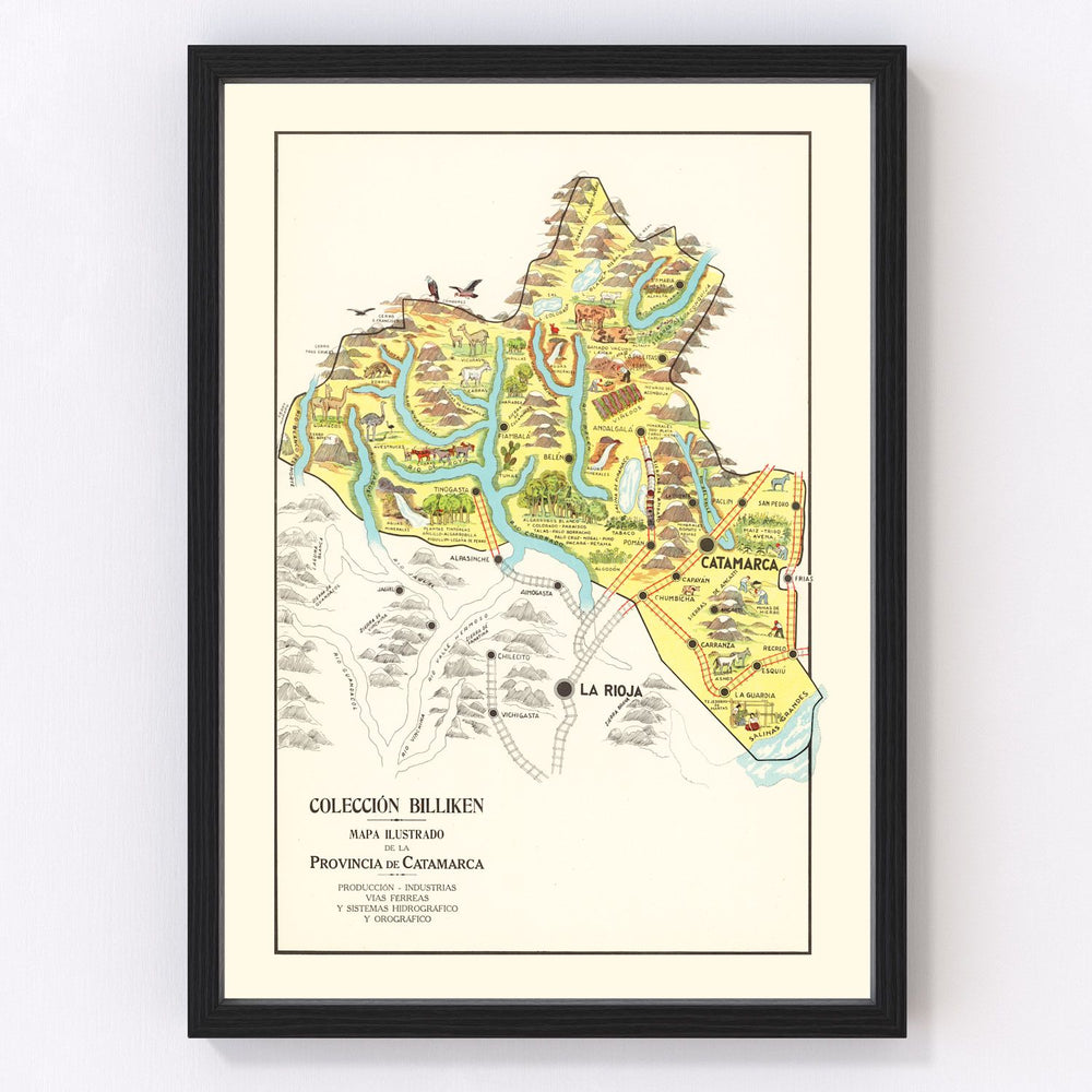 Catamarca Vintage Map 1933