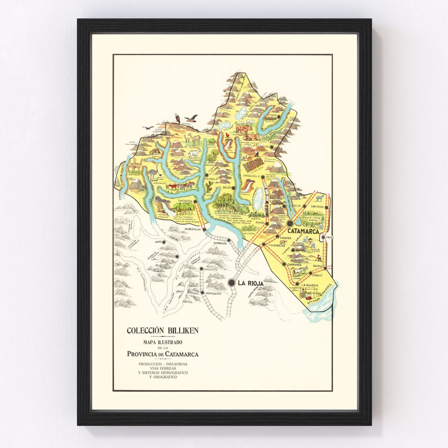 Catamarca Vintage Map 1933