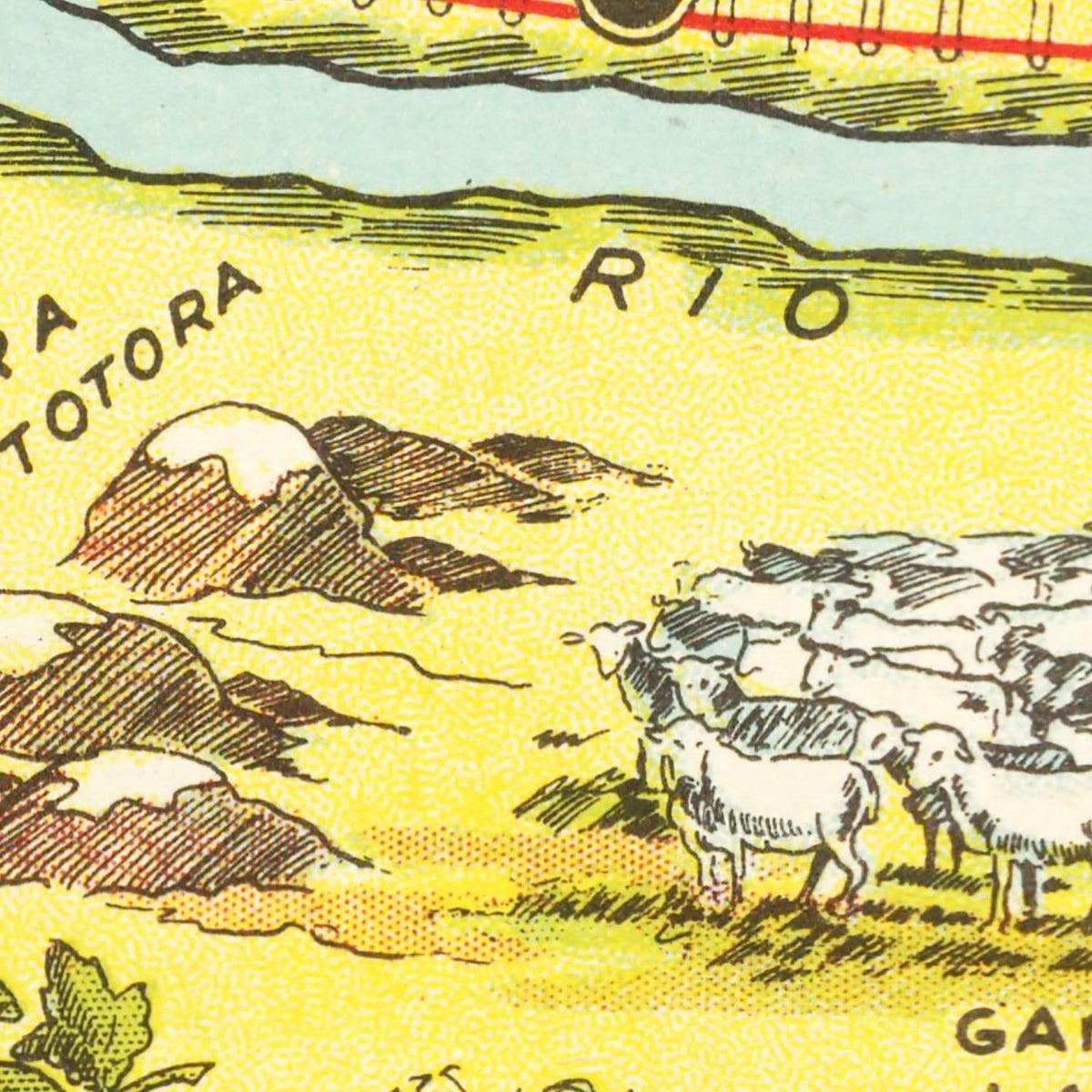 Restored historic details from the 1933 region map of County