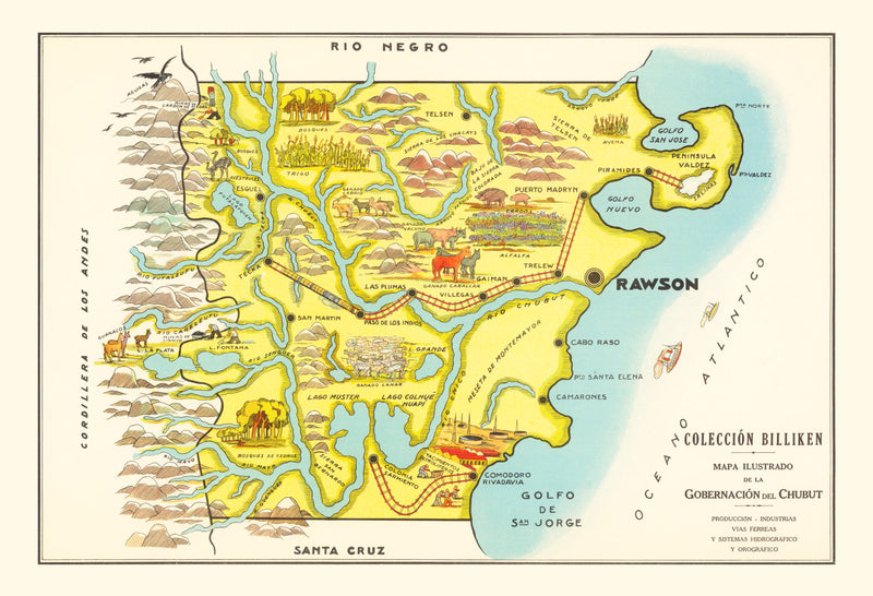 Size comparison using Vintage Map of Chubut, 1933