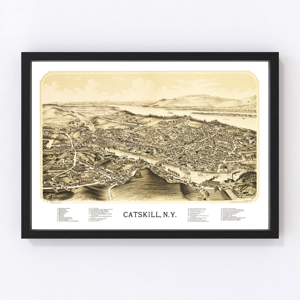 Catskill Vintage Map 1889