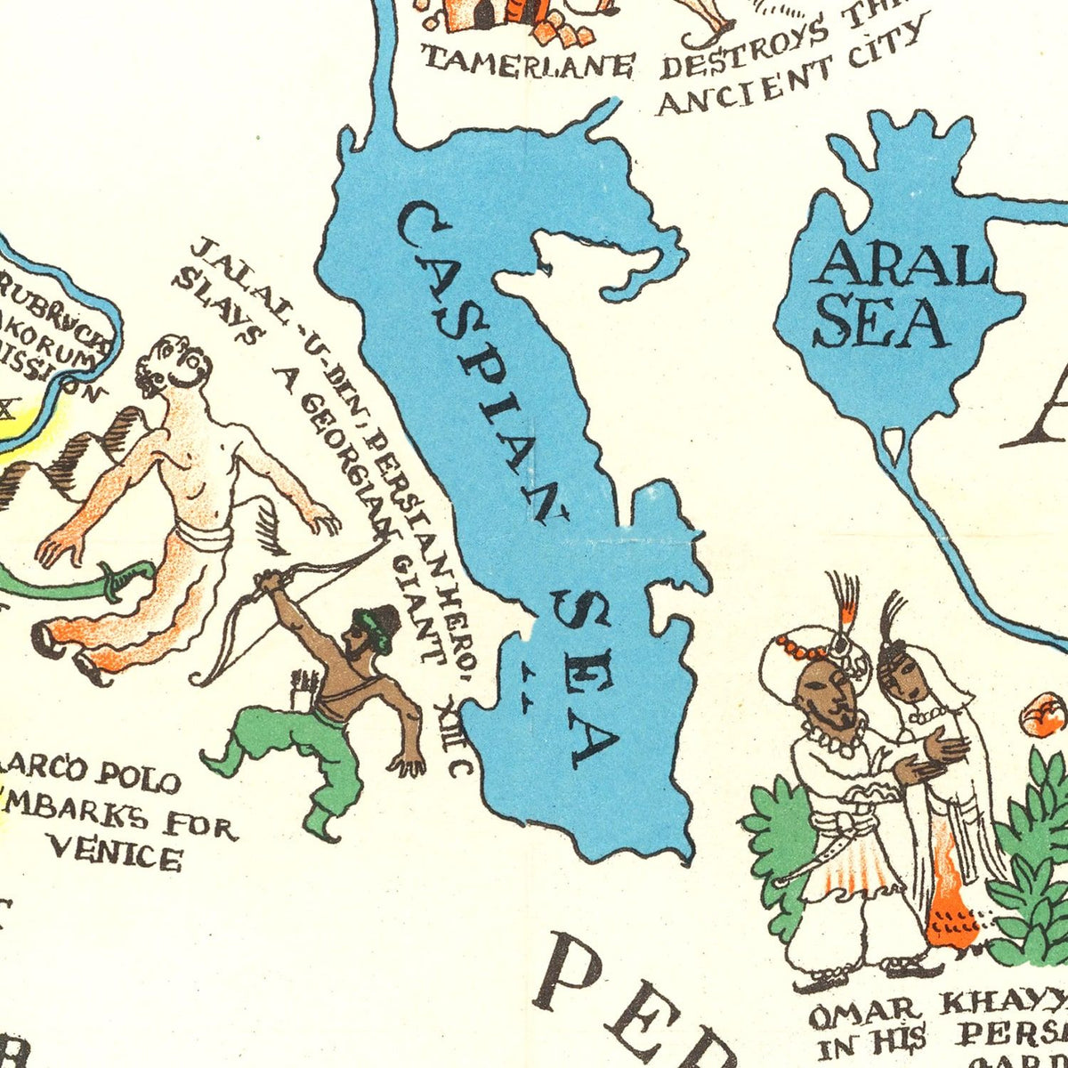 Restored historic details from the 1925 world map of County