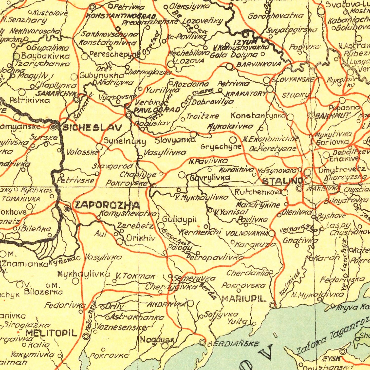 Restored historic details from the 1943 country map of County