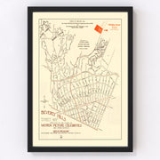 Beverly Hills Vintage Map 1926