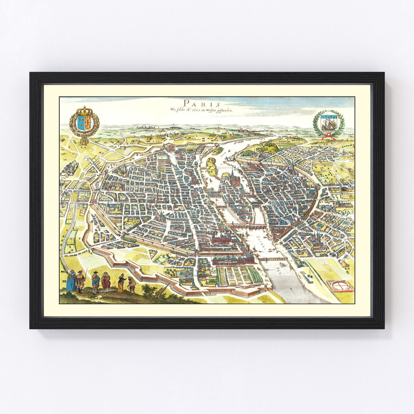 Paris Vintage Map 1655