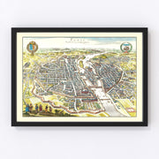 Paris Vintage Map 1655