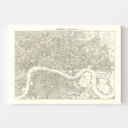 Vintage Map of London, England 1903