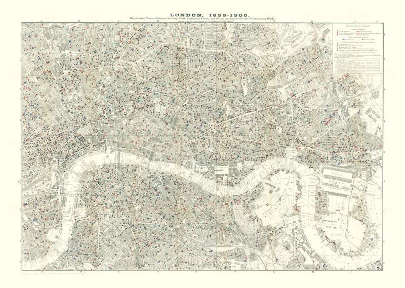 Size comparison using Vintage Map of London, England 1903