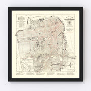 San Francisco Vintage Map 1915