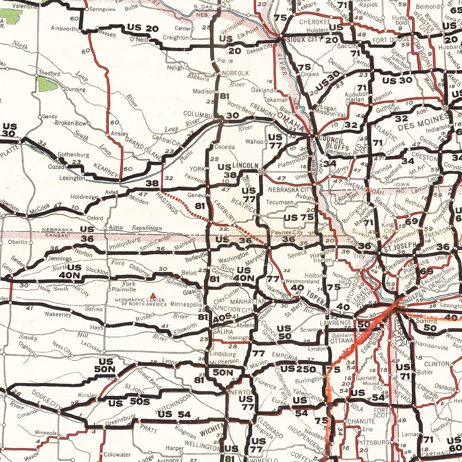Restored historic details from the 1926 country map of County