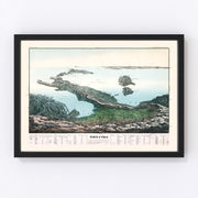 Italy Vintage Map 1853