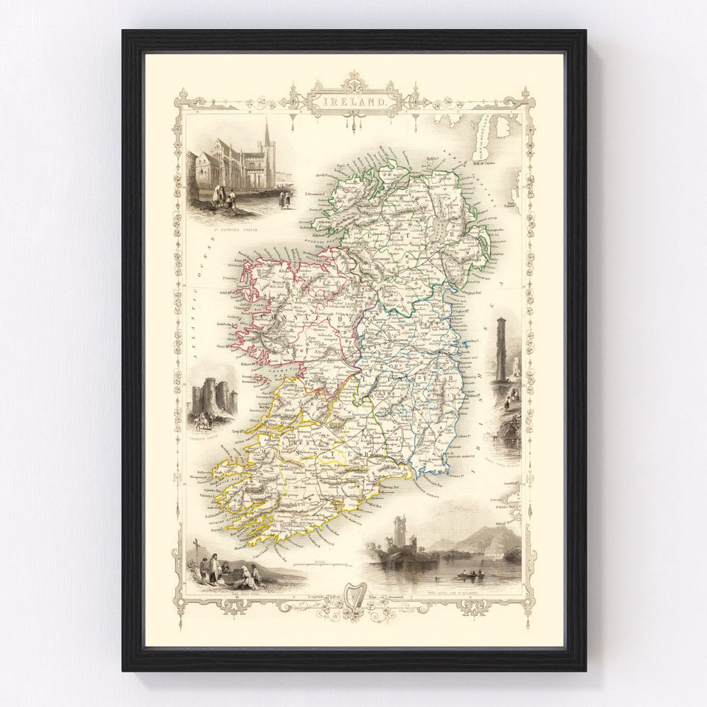 Ireland Vintage Map 1851