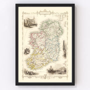 Ireland Vintage Map 1851