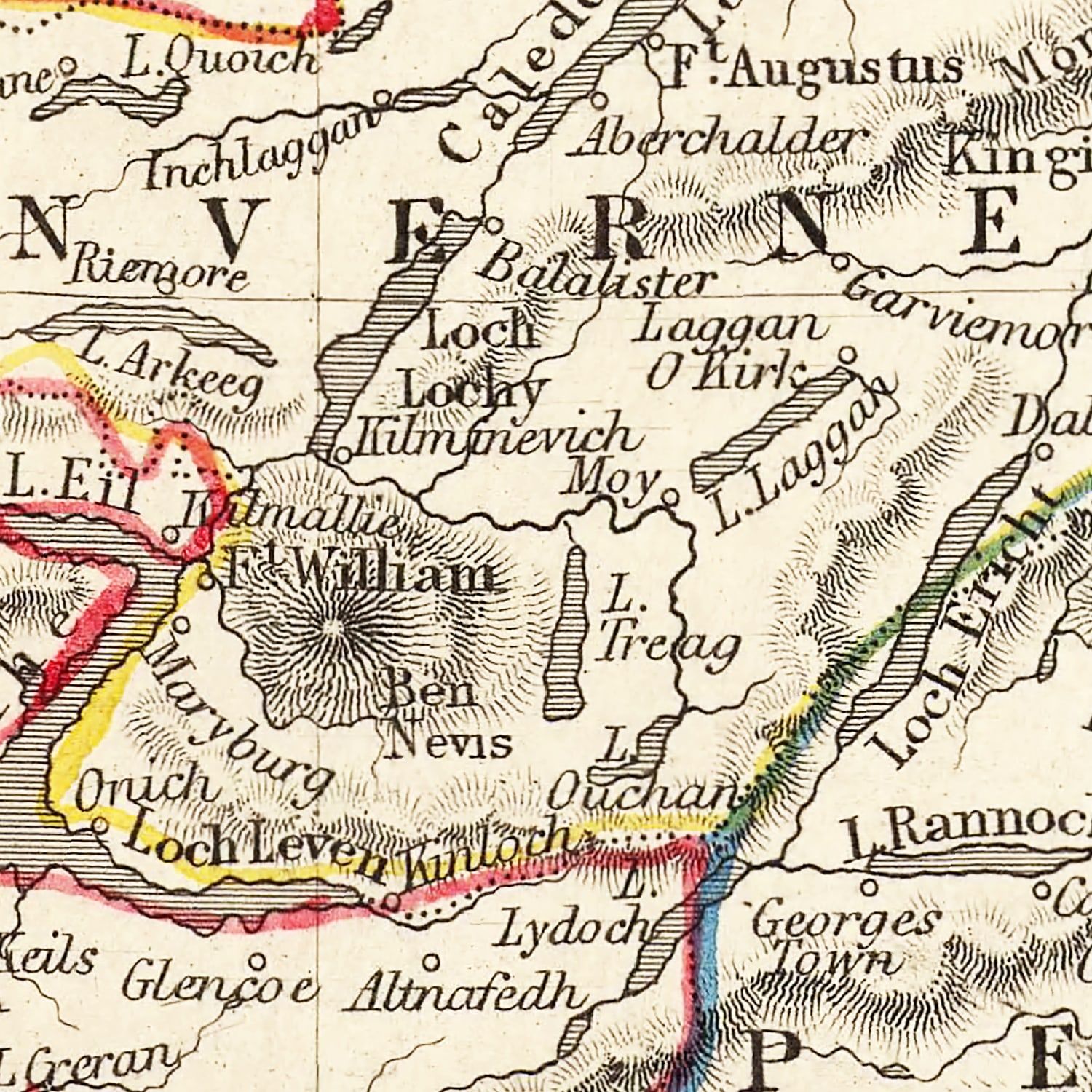 Restored historic details from the 1851 country map of County