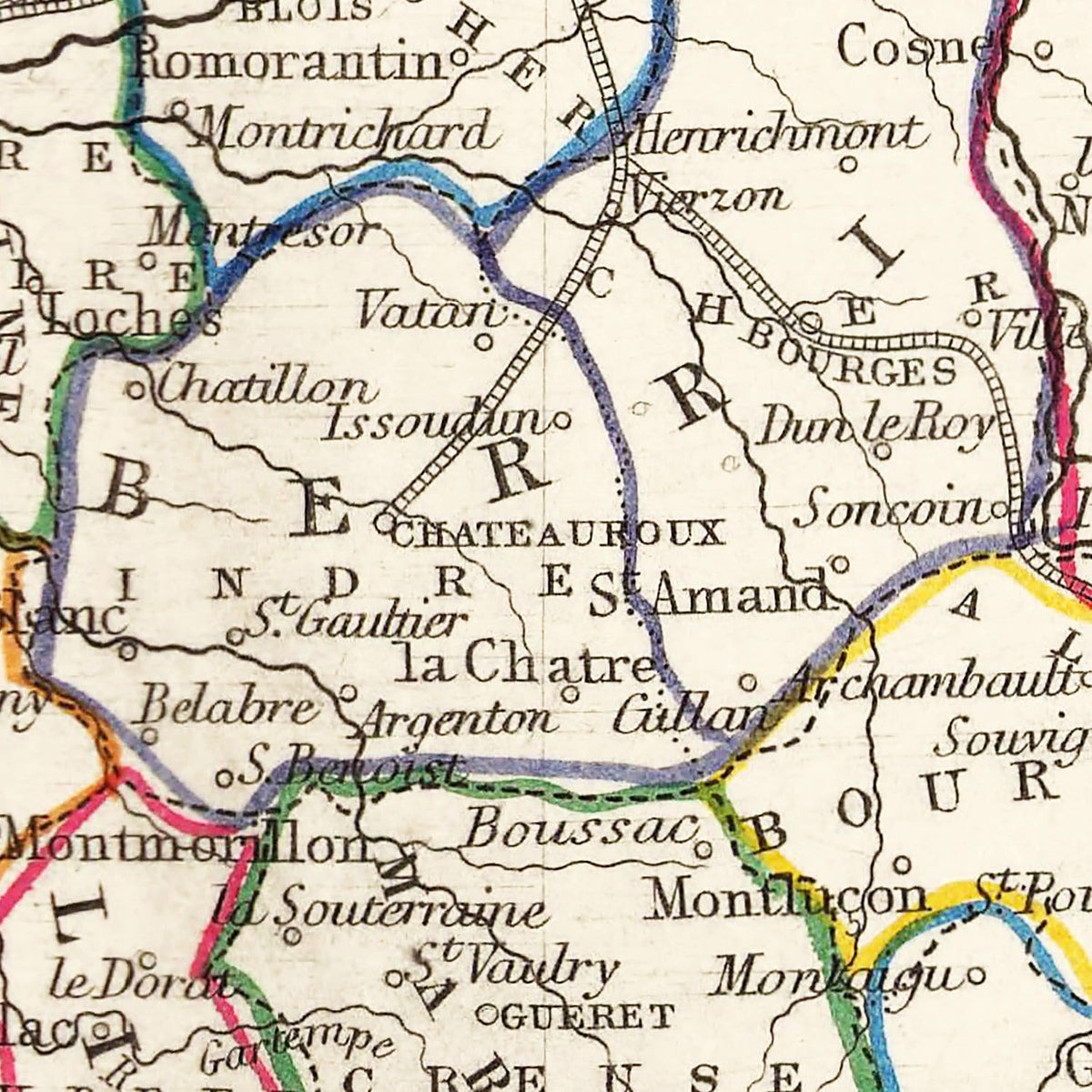 Restored historic details from the 1851 country map of County