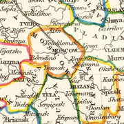 old Russia map map