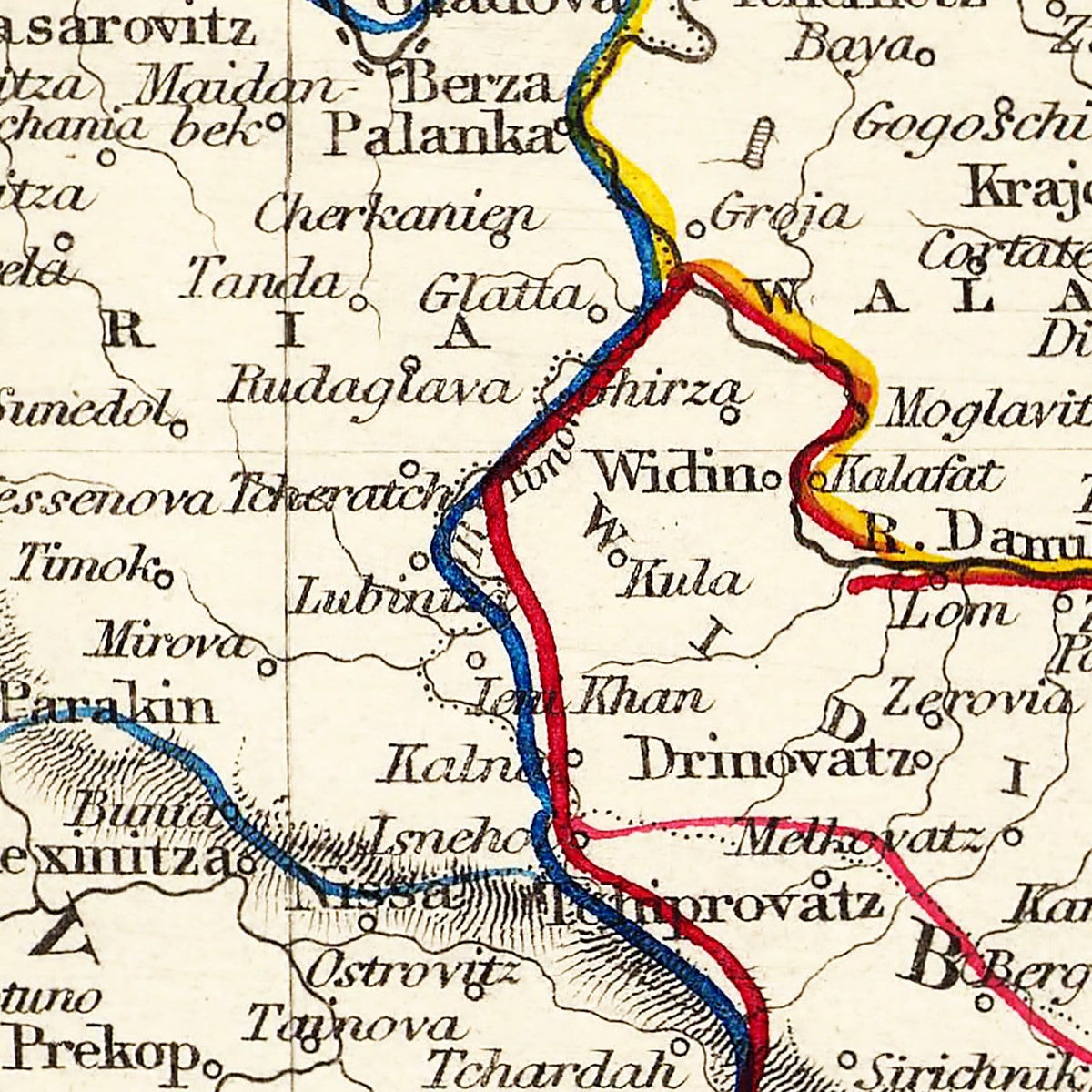 Restored historic details from the 1851 country map of County