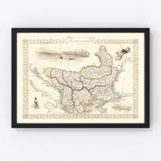 Turkey Vintage Map 1851
