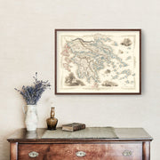 Greece map art