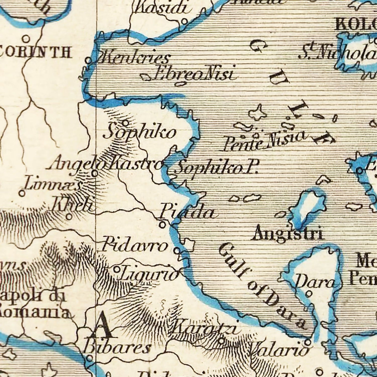 Restored historic details from the 1851 country map of County