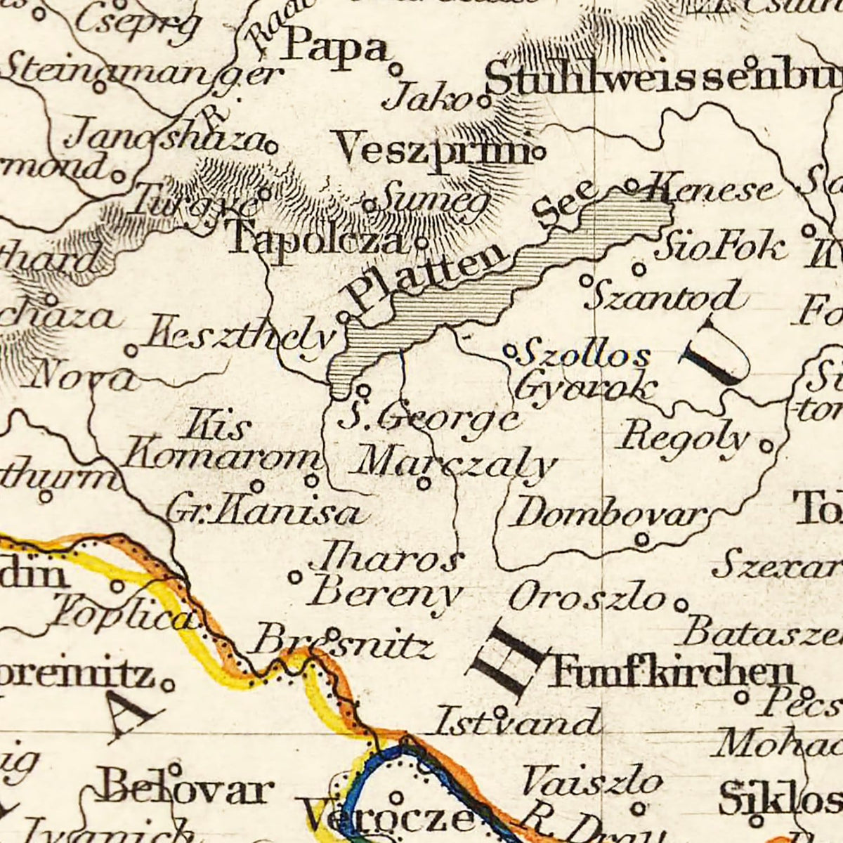 Restored historic details from the 1851 country map of County