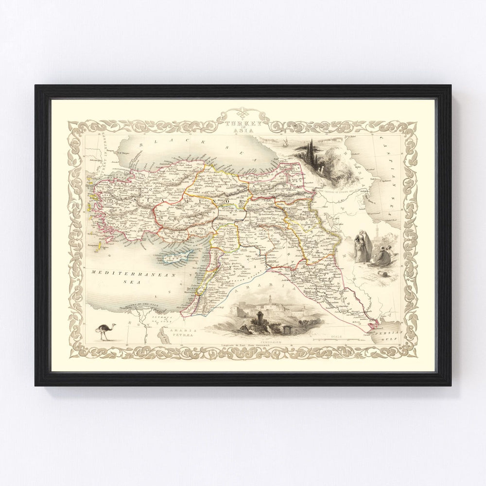Turkey Vintage Map 1851