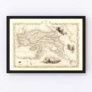 Turkey Vintage Map 1851