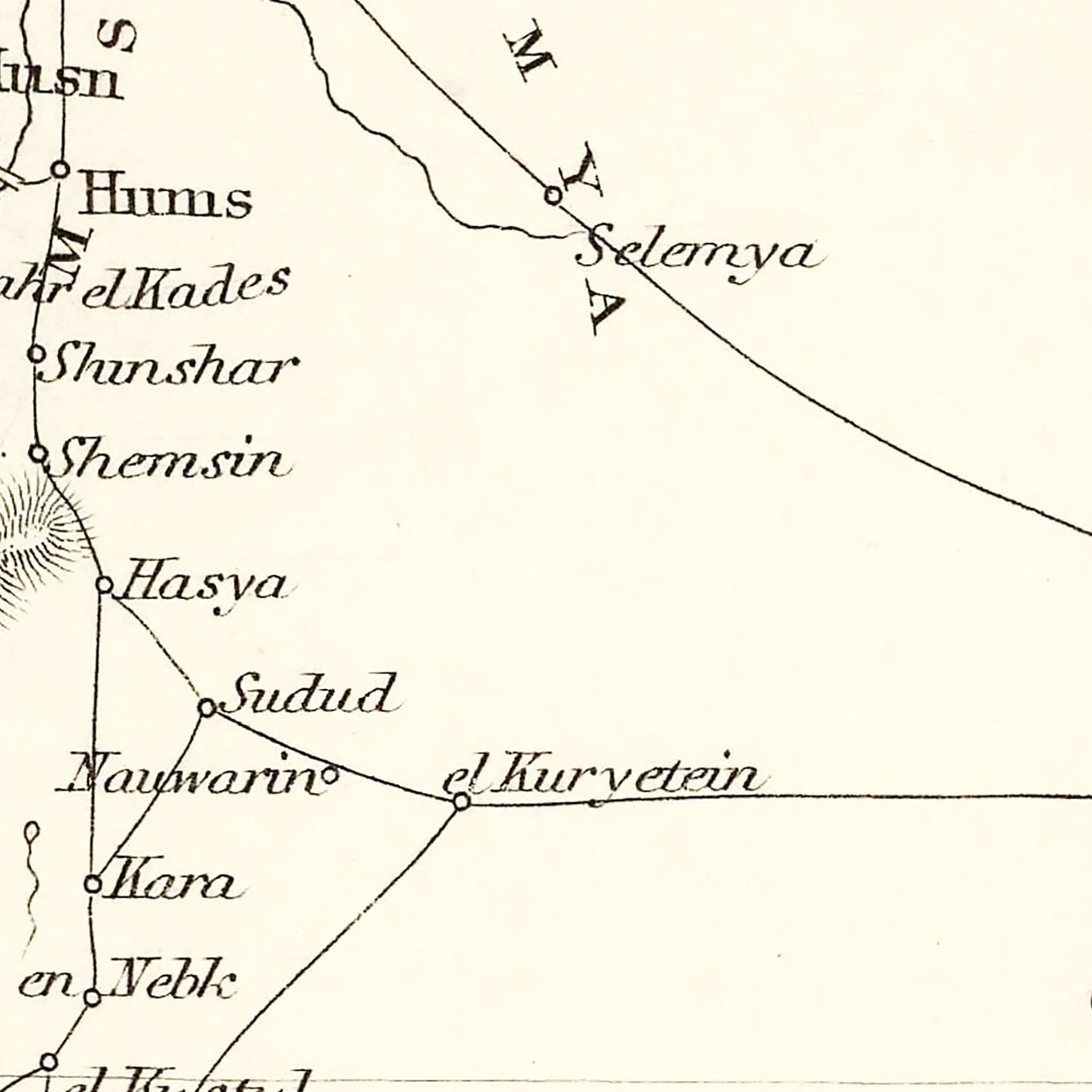 Restored historic details from the 1851 country map of County