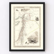 Syria Vintage Map 1851
