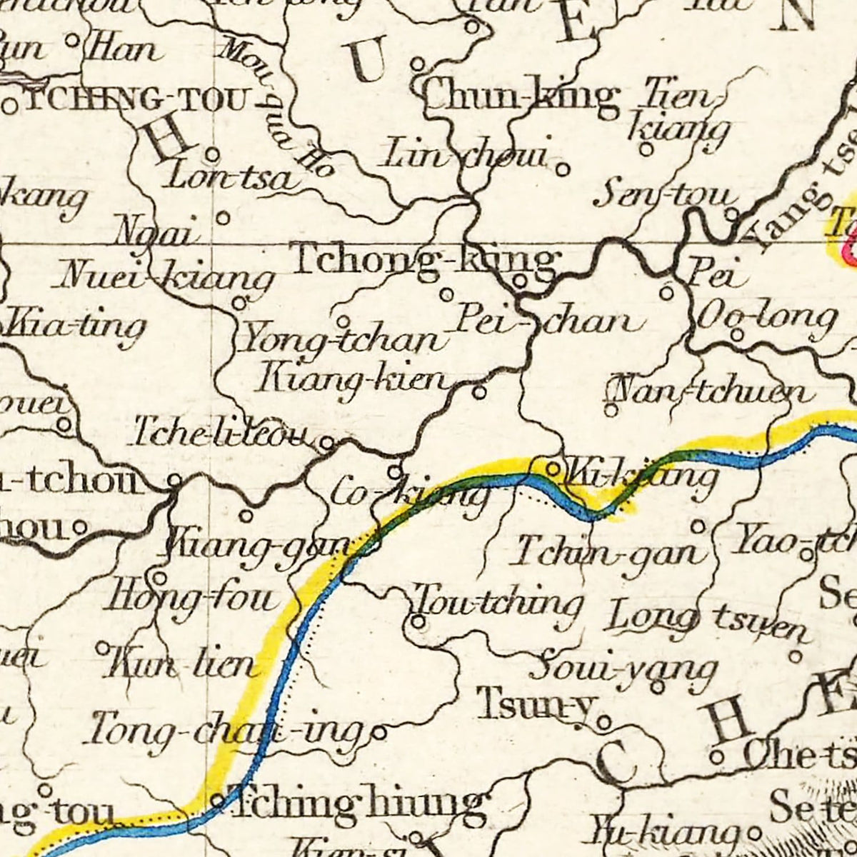 Restored historic details from the 1851 country map of County