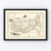 Russia Vintage Map 1851