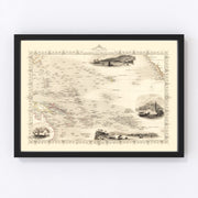 Polynesia Vintage Map 1851