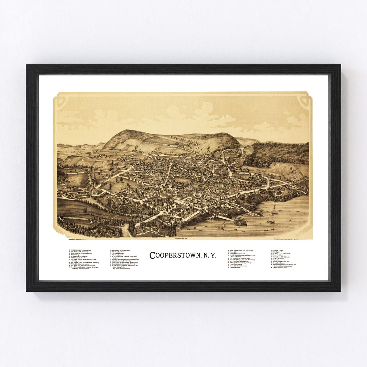 Cooperstown Vintage Map 1890