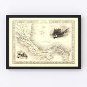 Panama Vintage Map 1851