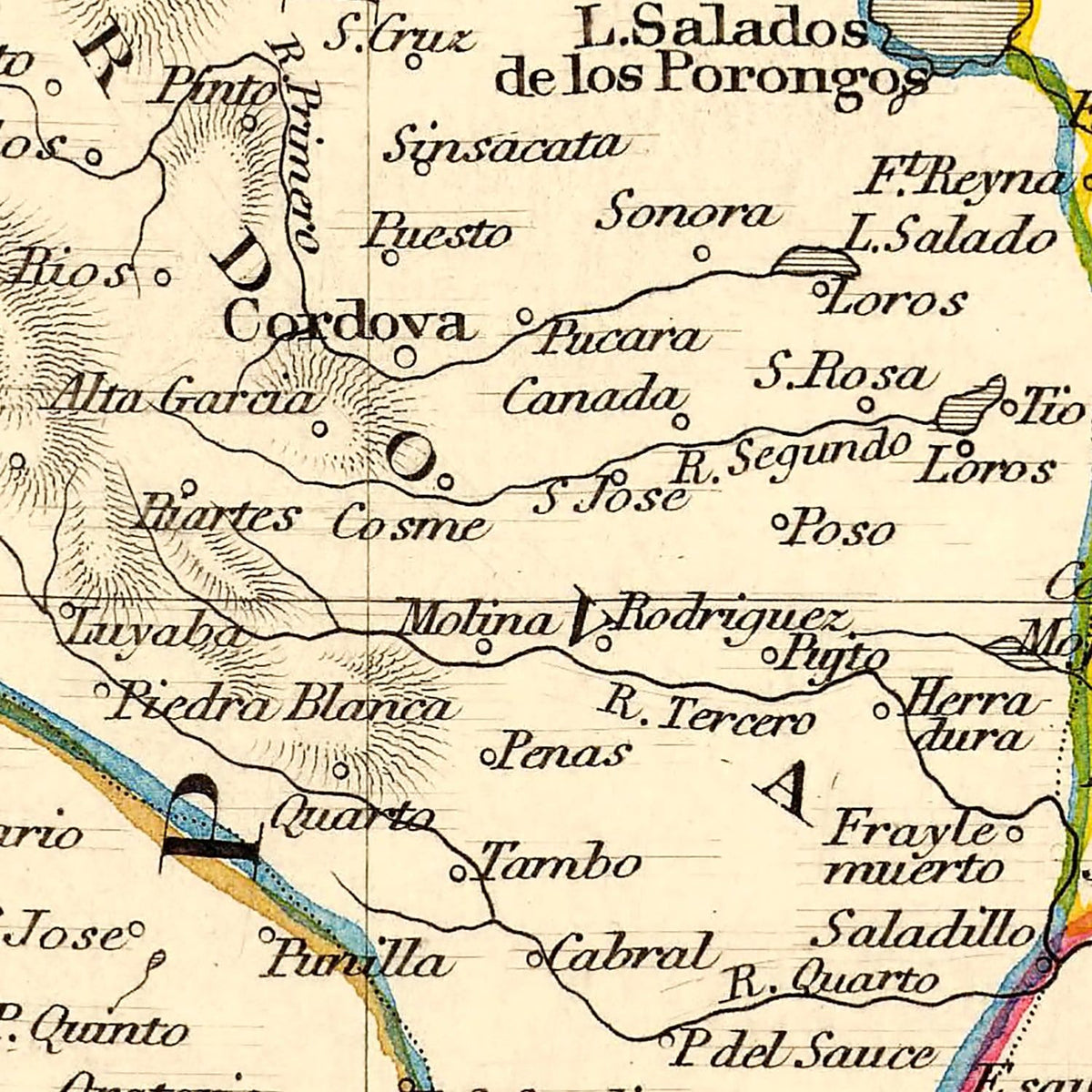Restored historic details from the 1851 country map of County