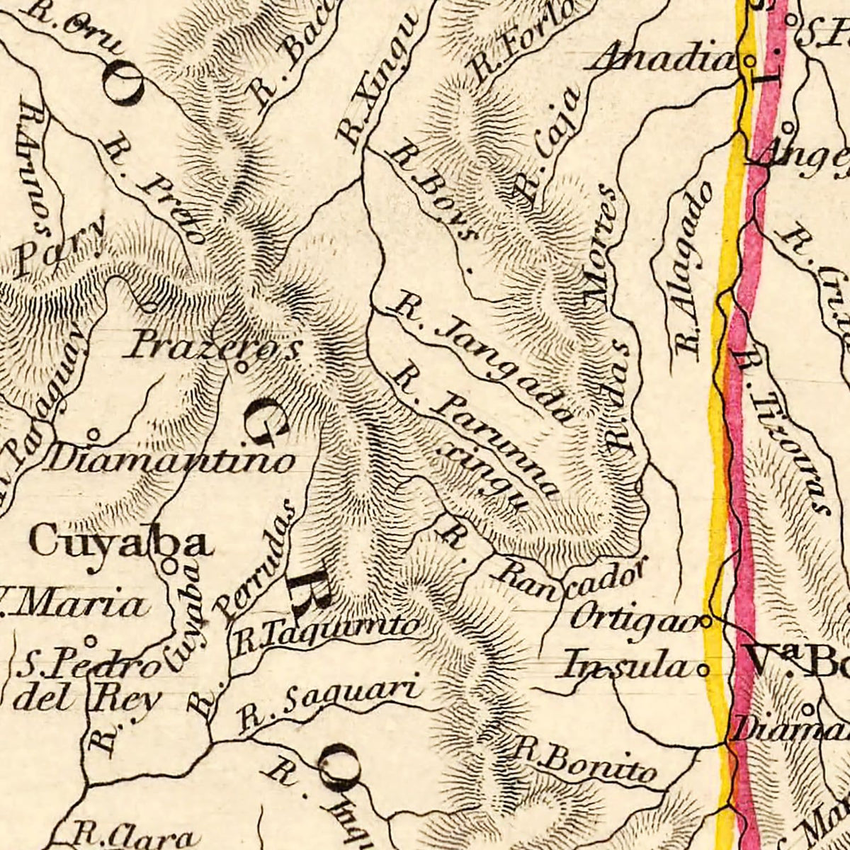 Restored historic details from the 1851 country map of County