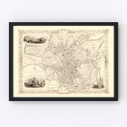 Bath Vintage Map 1851