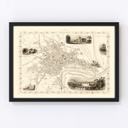 Aberdeen Vintage Map 1851