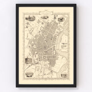 Belfast Vintage Map 1851